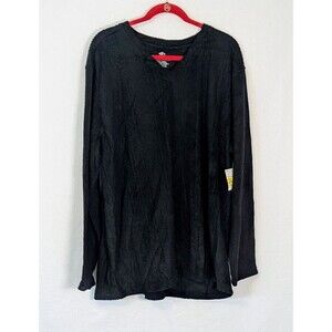 Vintage Covington Sears V-Neck Knit Sweater Charcoal Black Men’s XL